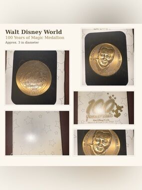 Walt Disney World 100 Years of Magic Medallion 2001